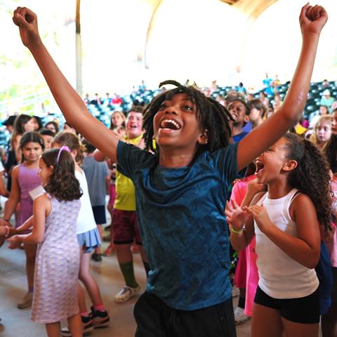 Usdan Summer Camp for the Arts student celebrates at Festival