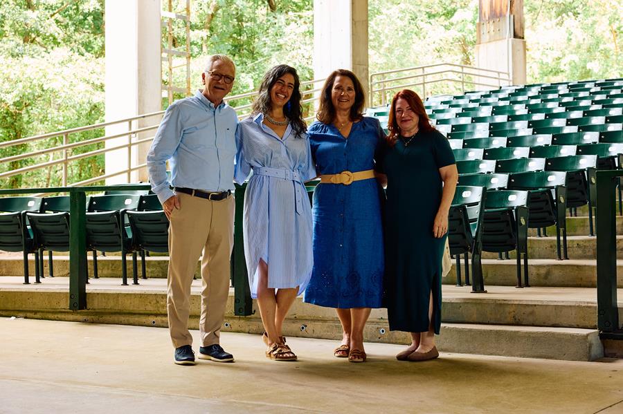 Usdan Summer Camp for the Arts' executive director Lauren Brandt Schloss with Community Award recipients Russell & Marilyn Albanese and Kerry Gillick-Goldberg