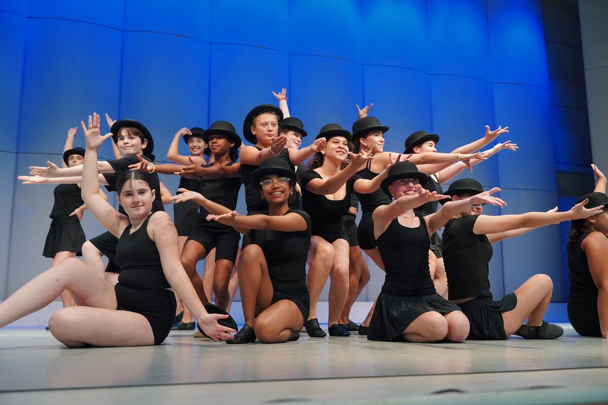 Usdan Summer Camp for the Arts Dance students perform on stage at the McKinley Amphitheater
