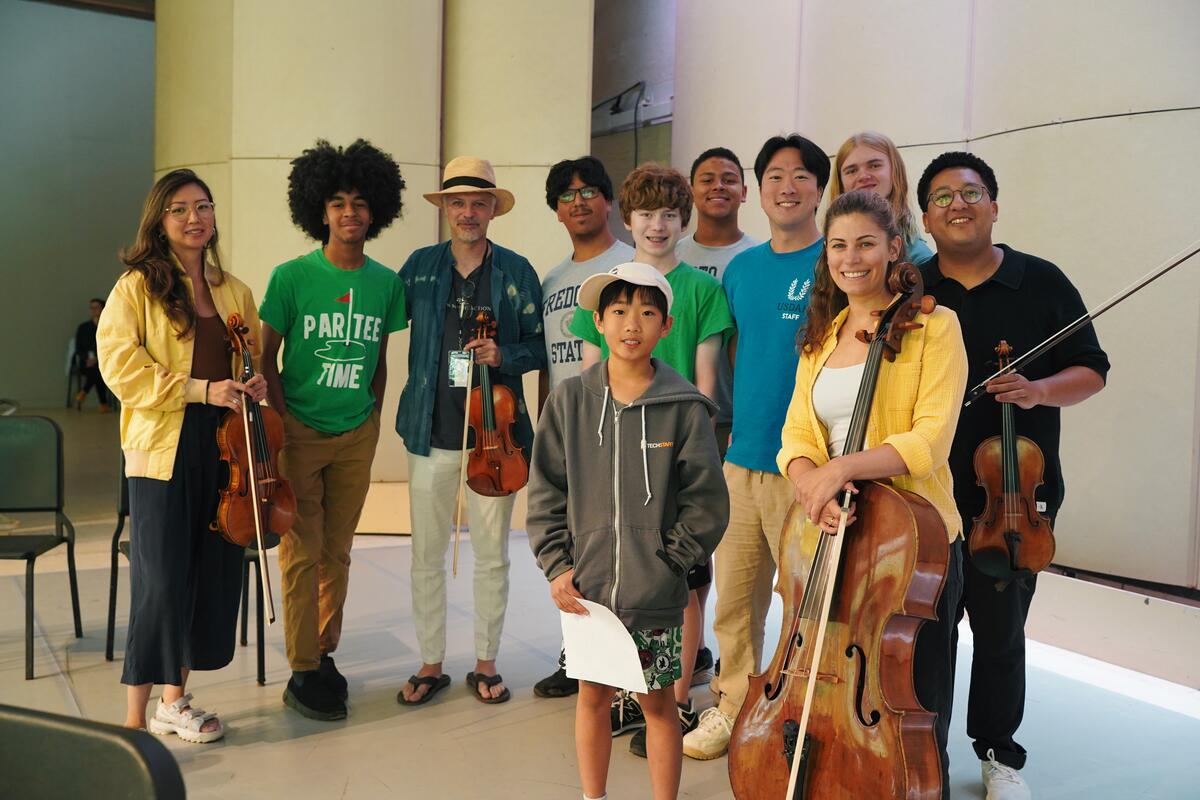 The Knights perform student work at Usdan Summer Camp for the Arts