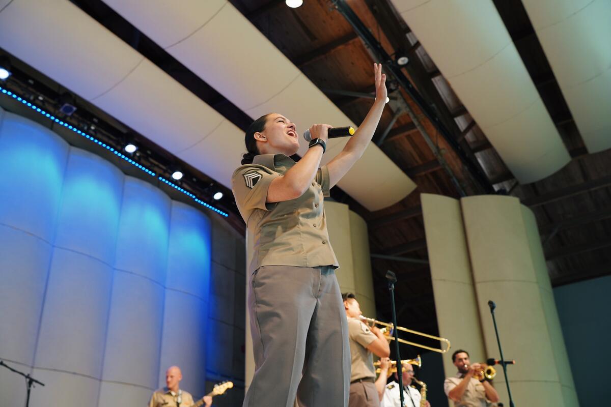 42nd Division Infantry Band performs at Usdan Summer Camp for the Arts