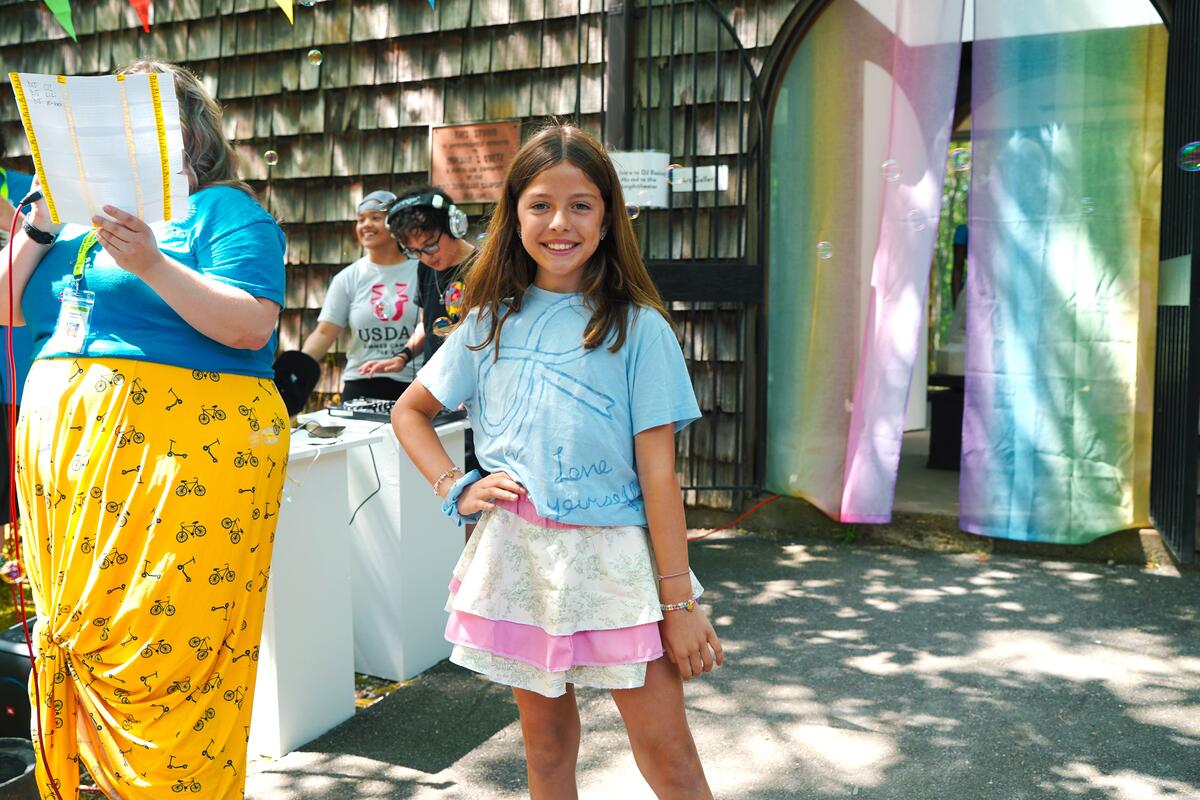 Usdan Summer Camp for the Arts Fashion Design students show off their designs