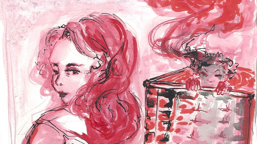 Usdan Summer Camp for the Arts Art Teacher and Usdan alum Kate O'Phelan's original artwork for the new play "Aviva vs the Dybbuk"