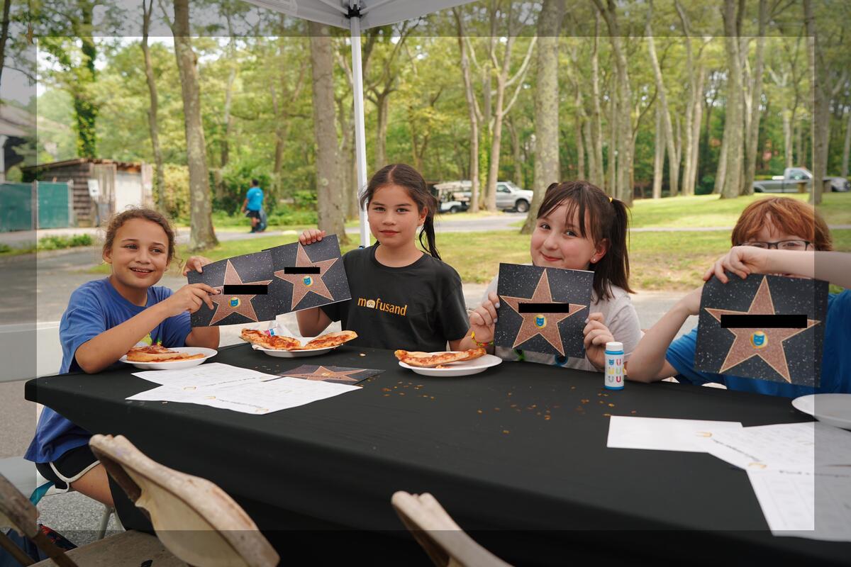 Usdan Summer Camp for the Arts students celebrate their five-year lunch