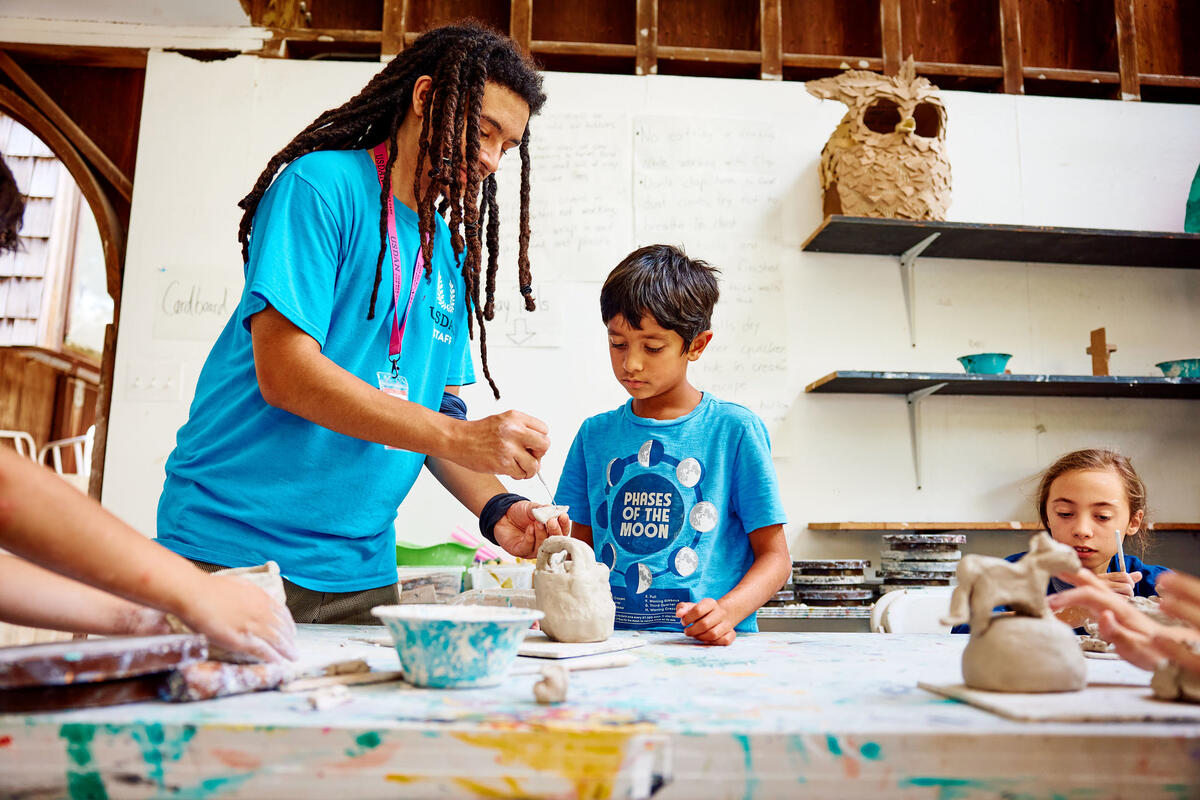 Usdan Summer Camp for the Arts art studio