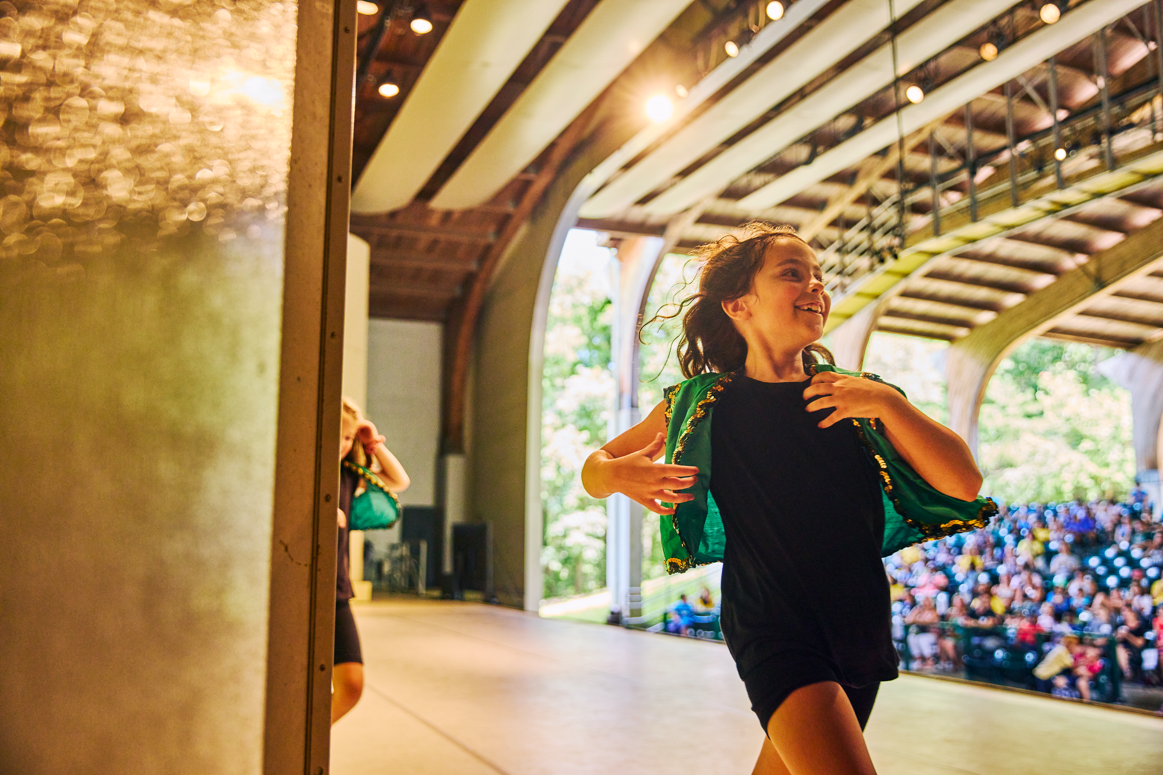 Usdan Summer Camp for the Arts student performs at the McKinley Amphitheater