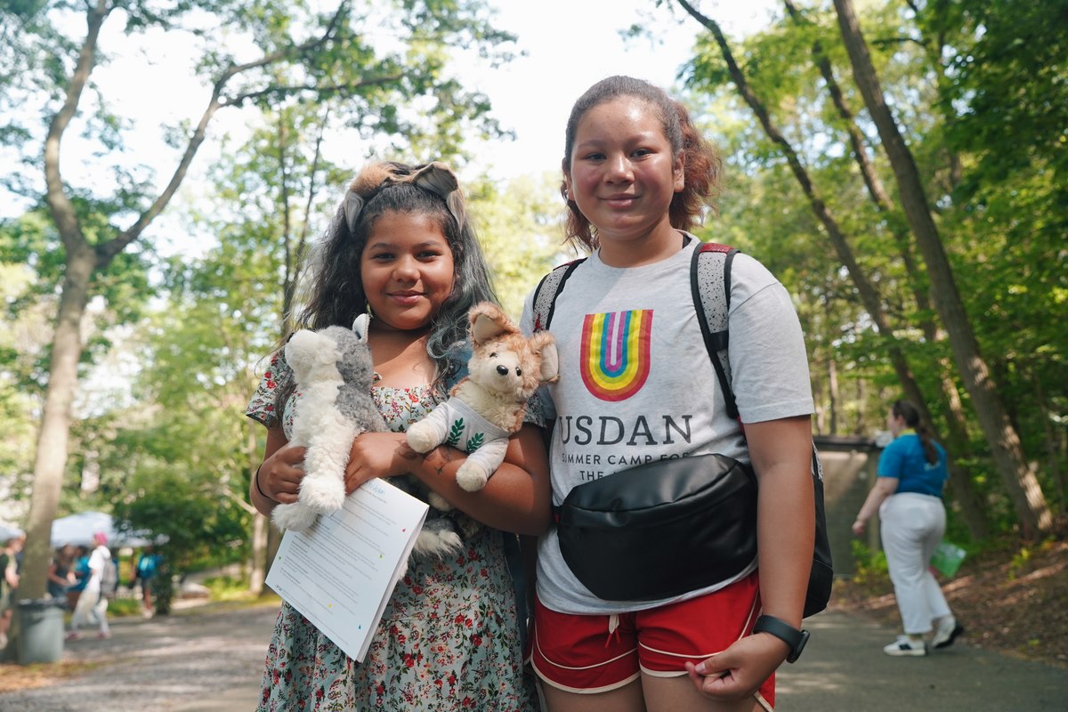 Usdan Summer Camp for the Arts students arrive at camp