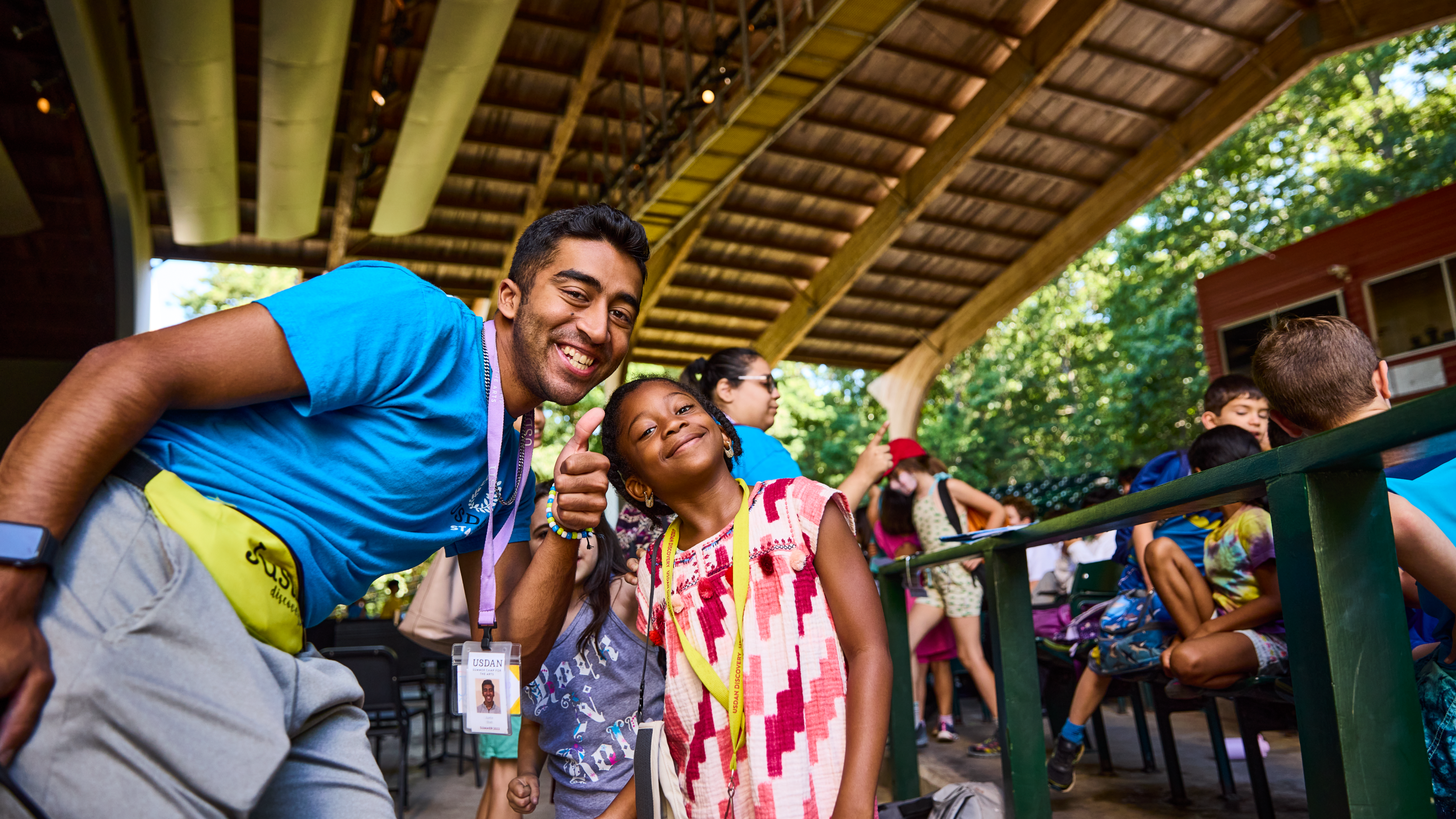Discovery student at Festival with teacher