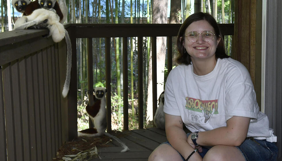 Abby Flyer at the Duke Lemur Center 