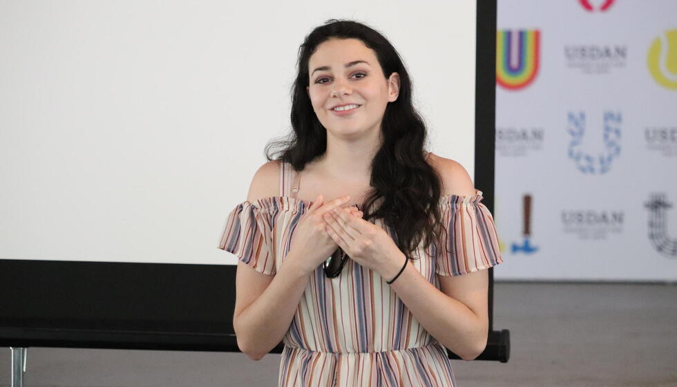 U.N. Celebrity Youth Activist Meredith O'Connor visited Usdan campus