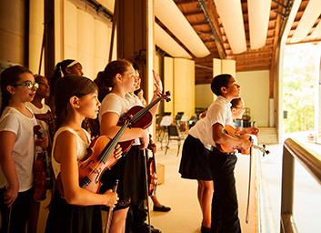 Musicians on stage