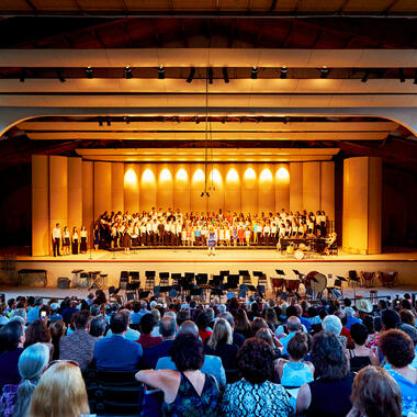 Performance in the McKinley Amphitheater Usdan welcomes world class artists to perform as part of their Festival program